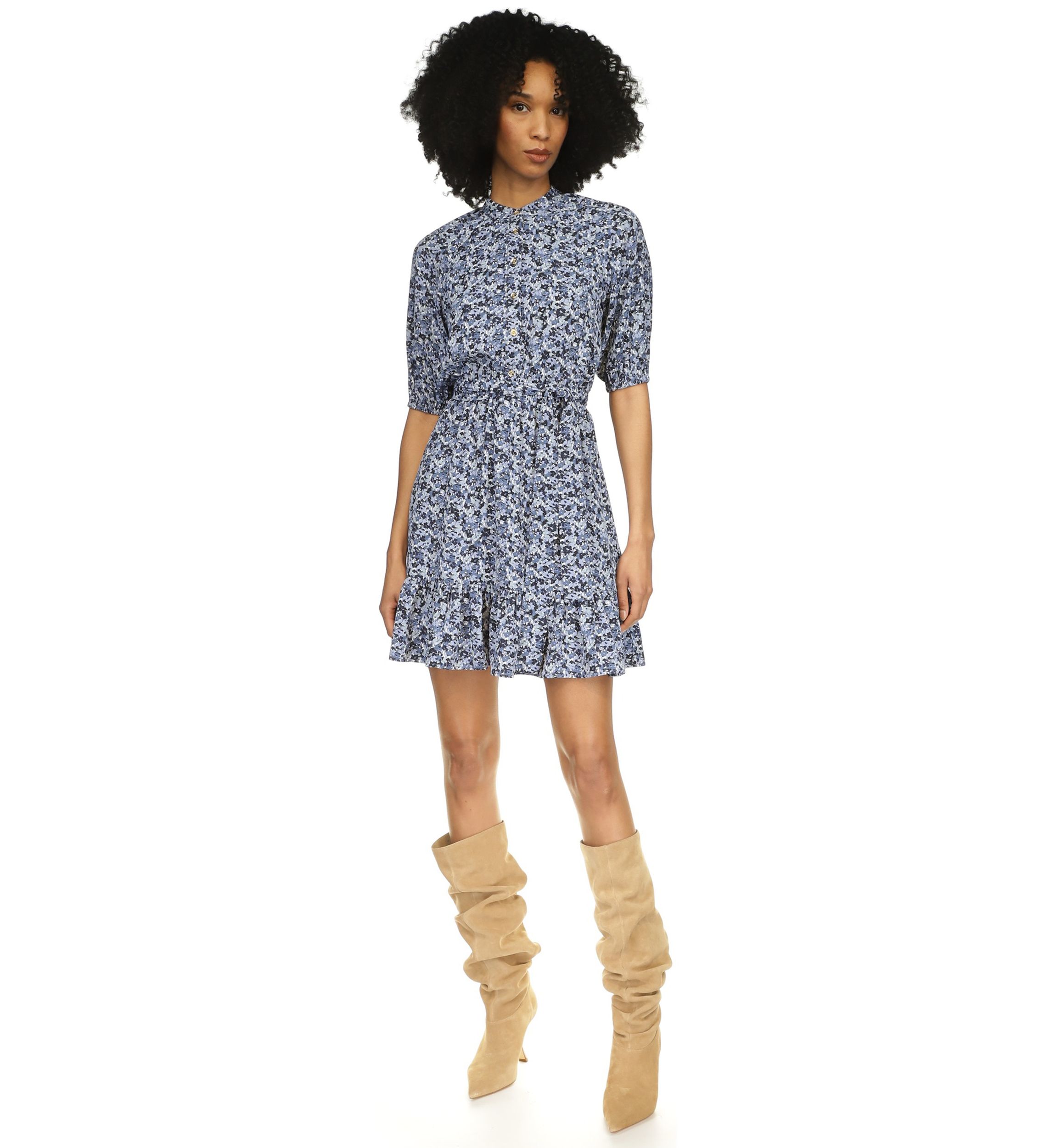 Violas Short Sleeve Midi Dress