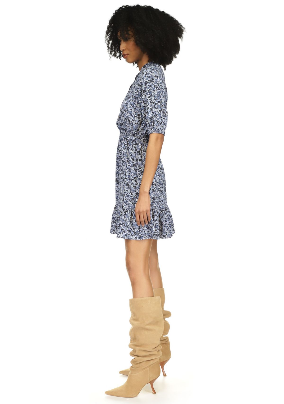 Violas Short Sleeve Midi Dress