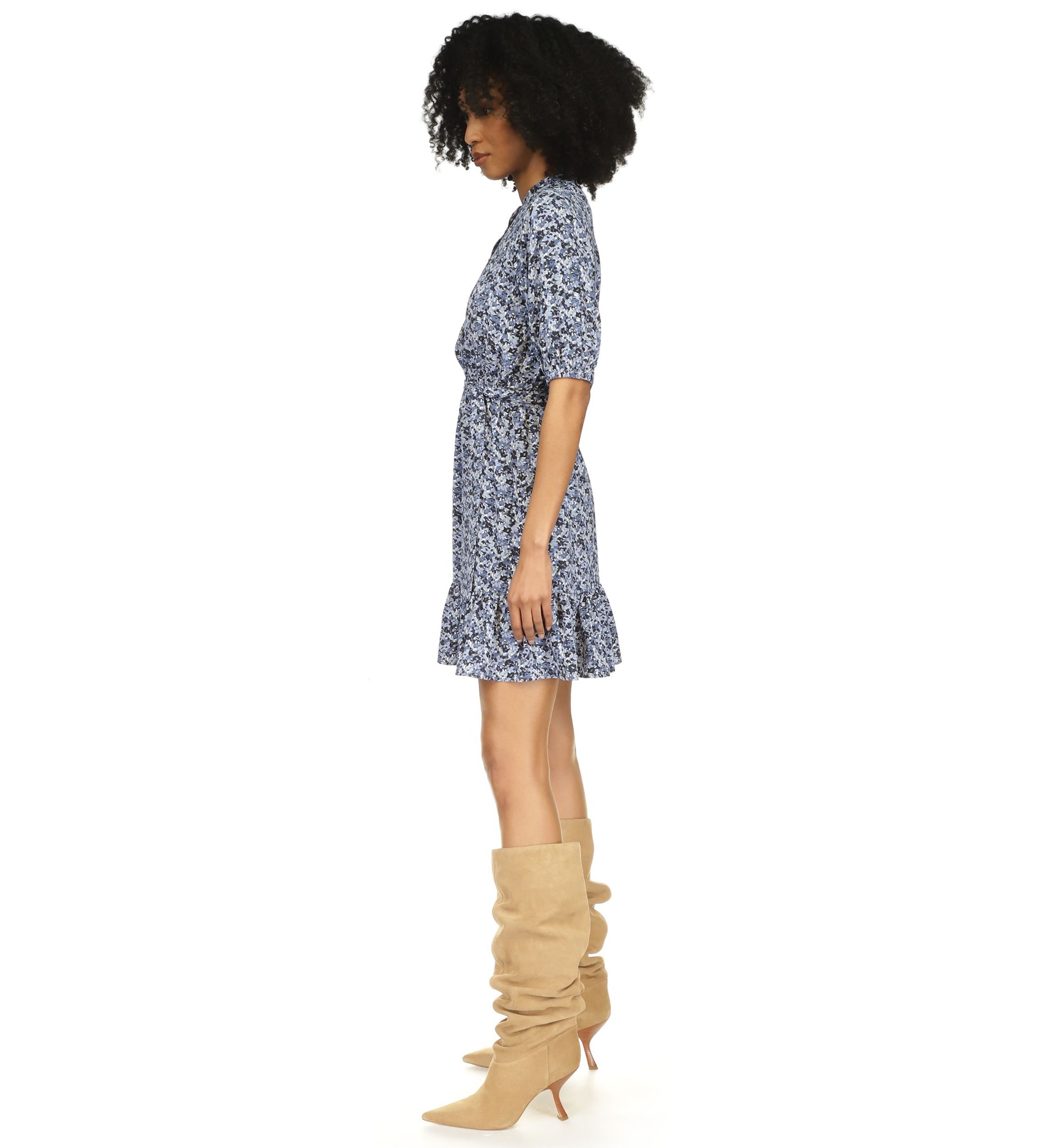 Violas Short Sleeve Midi Dress