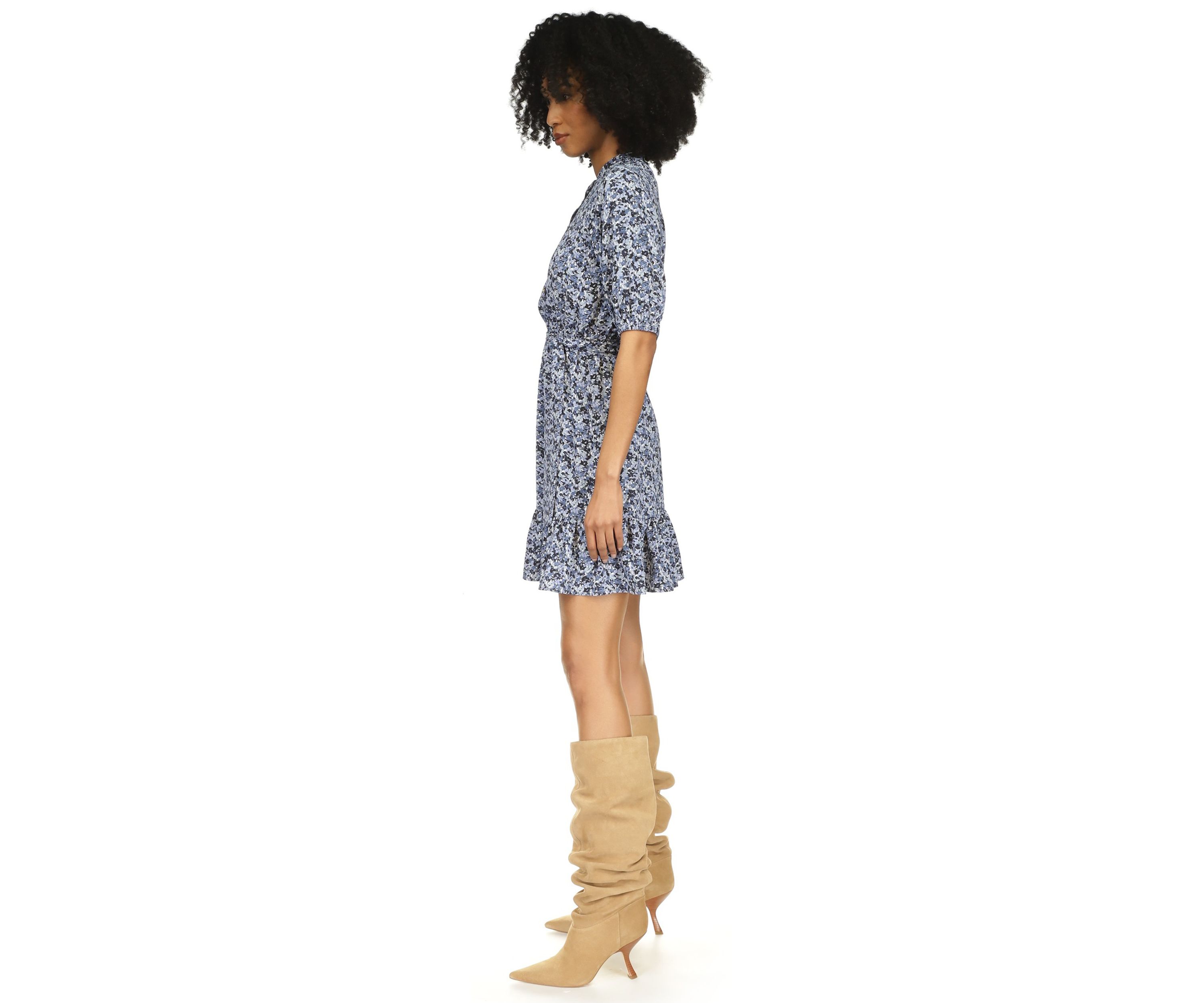 Violas Short Sleeve Midi Dress