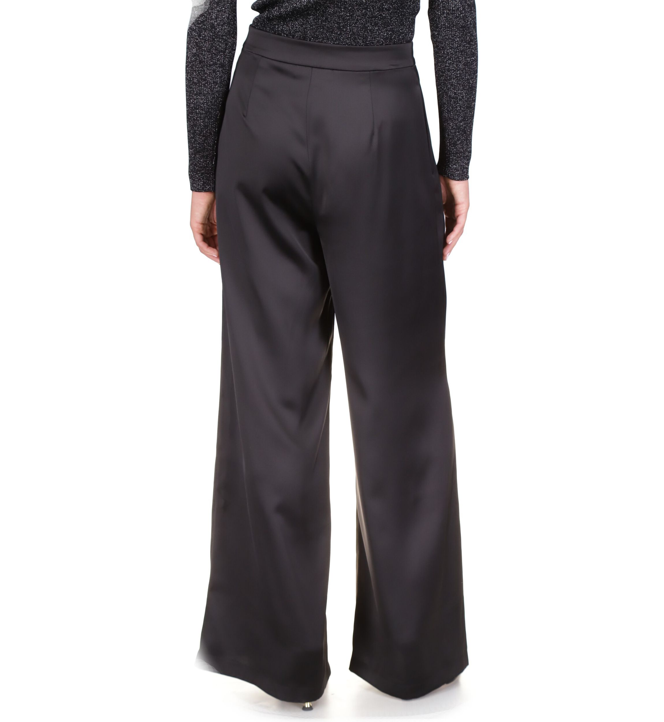 Womens Satin Wide Leg Pants