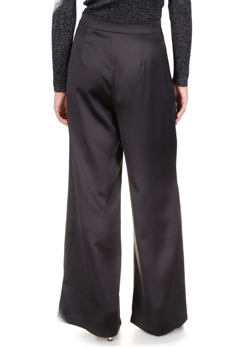 Womens Satin Wide Leg Pants