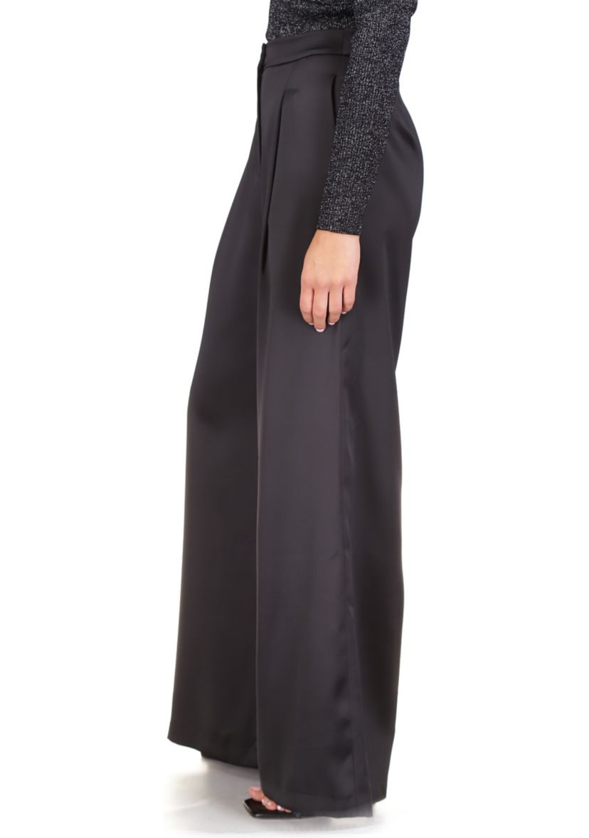 Womens Satin Wide Leg Pants