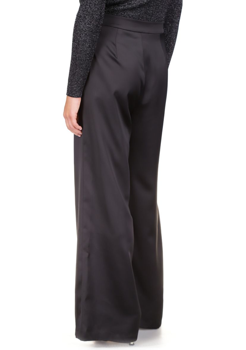 Womens Satin Wide Leg Pants