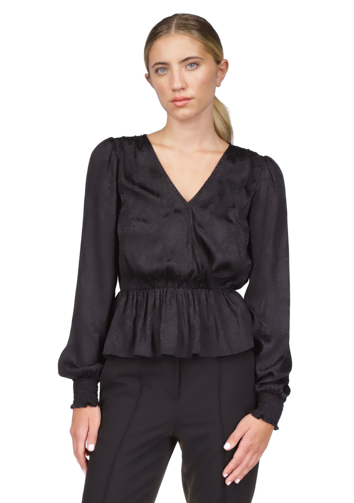 Womens Long Sleeve Wrap Top