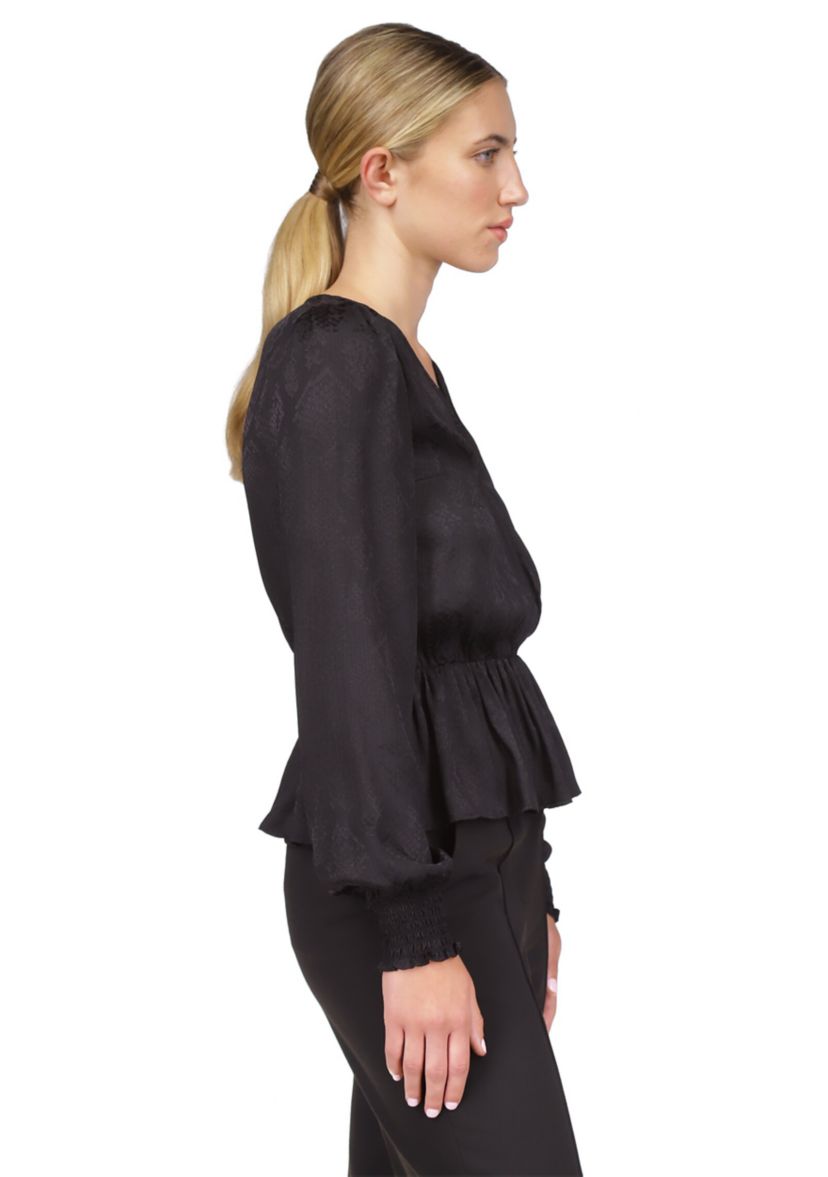 Womens Long Sleeve Wrap Top