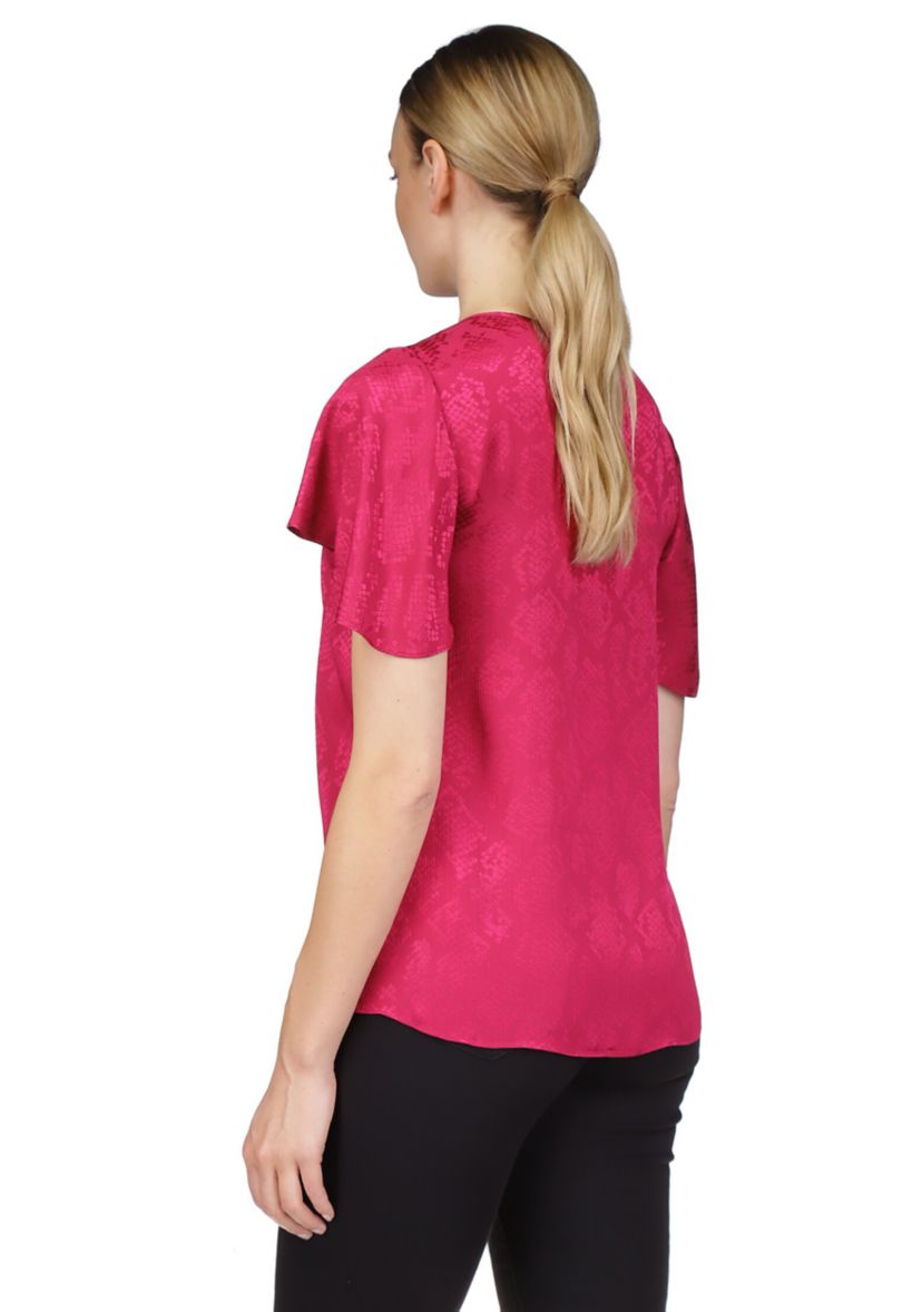 Womens Short Flutter Sleeve Top 