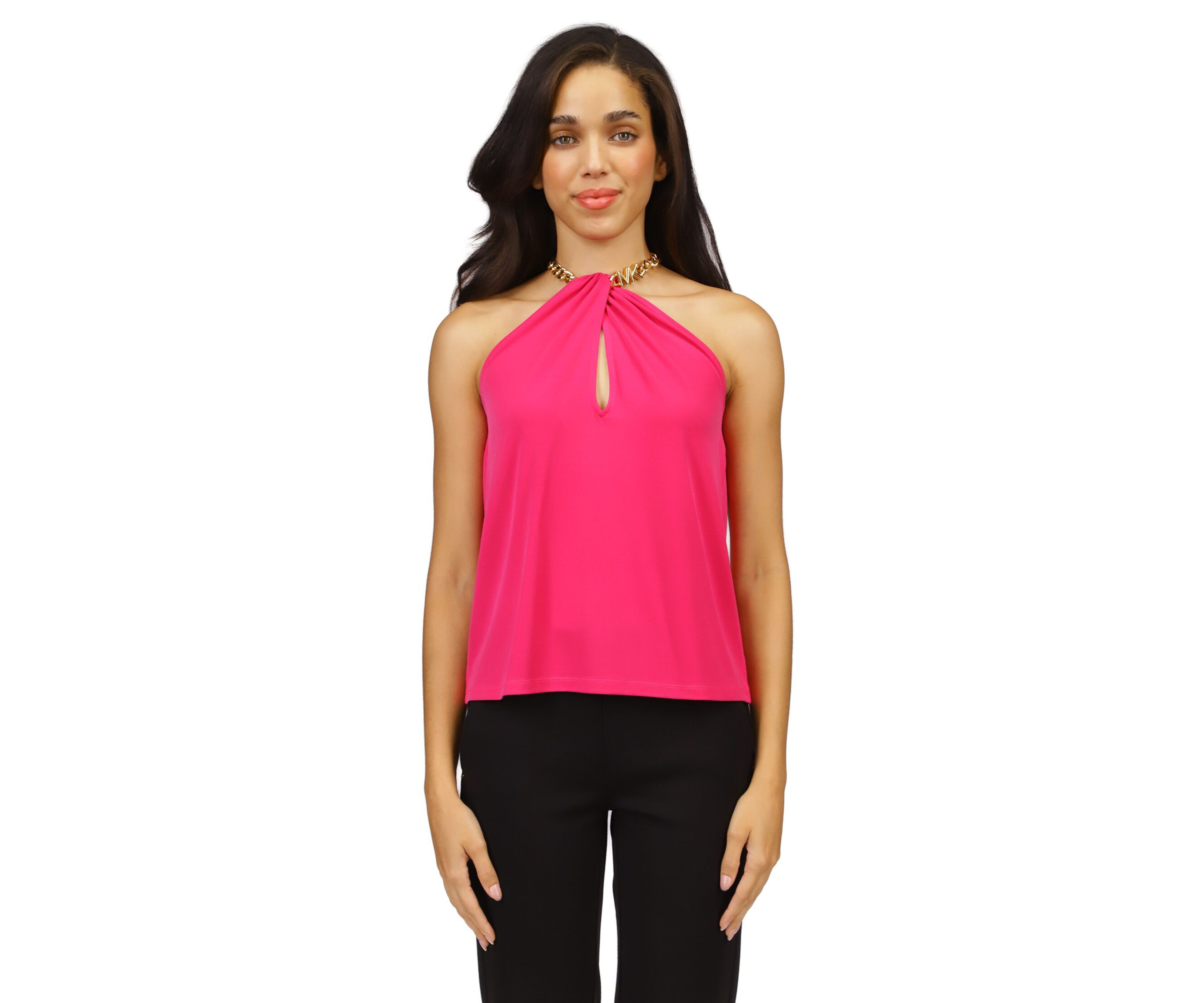 Womens Chain Neck Halter Tank Top