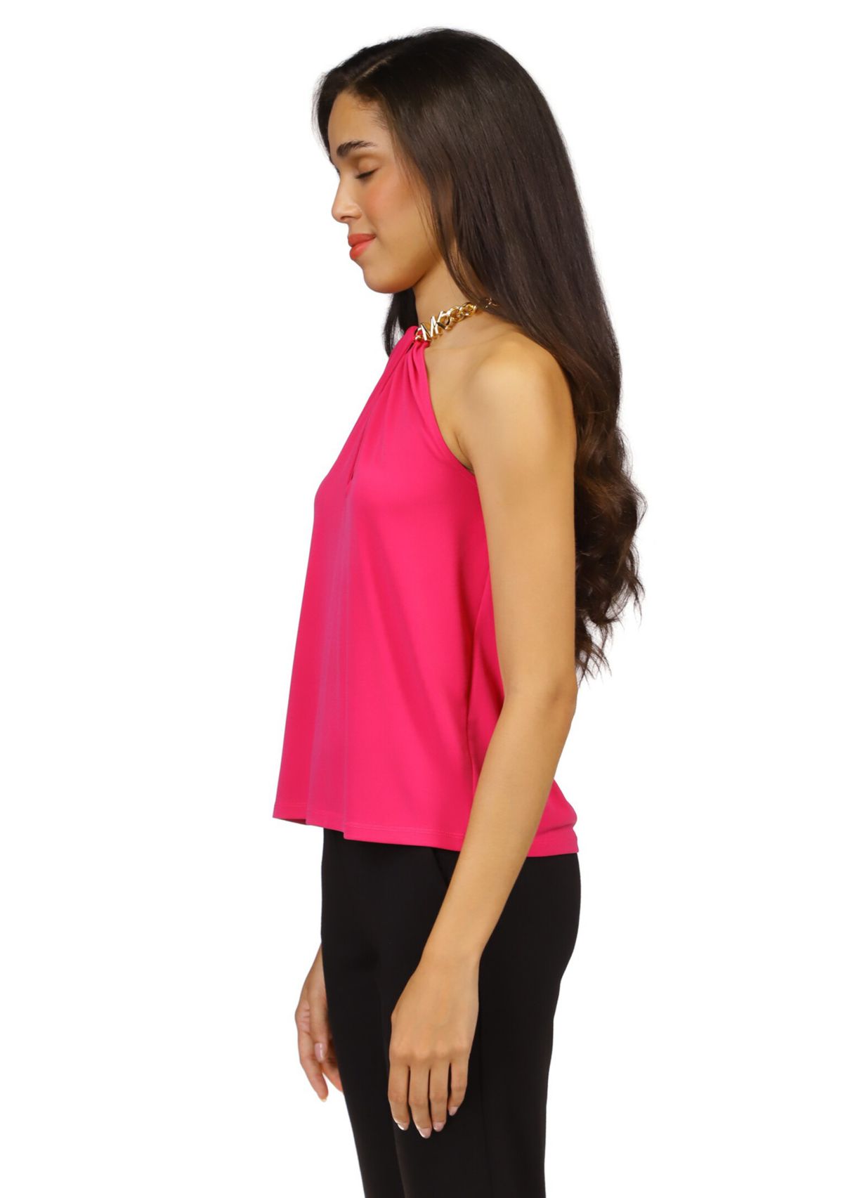 Womens Chain Neck Halter Tank Top