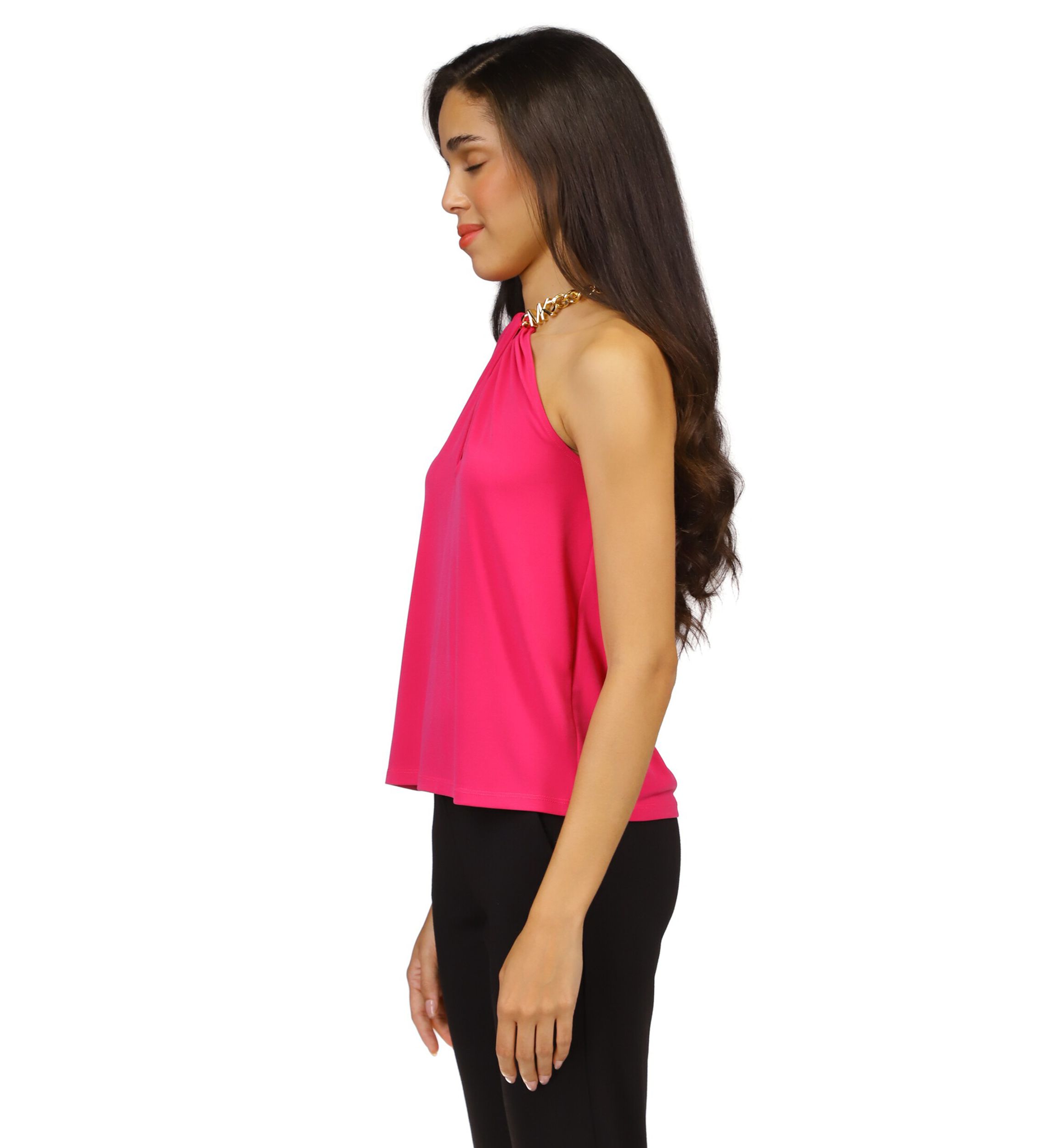 Womens Chain Neck Halter Tank Top