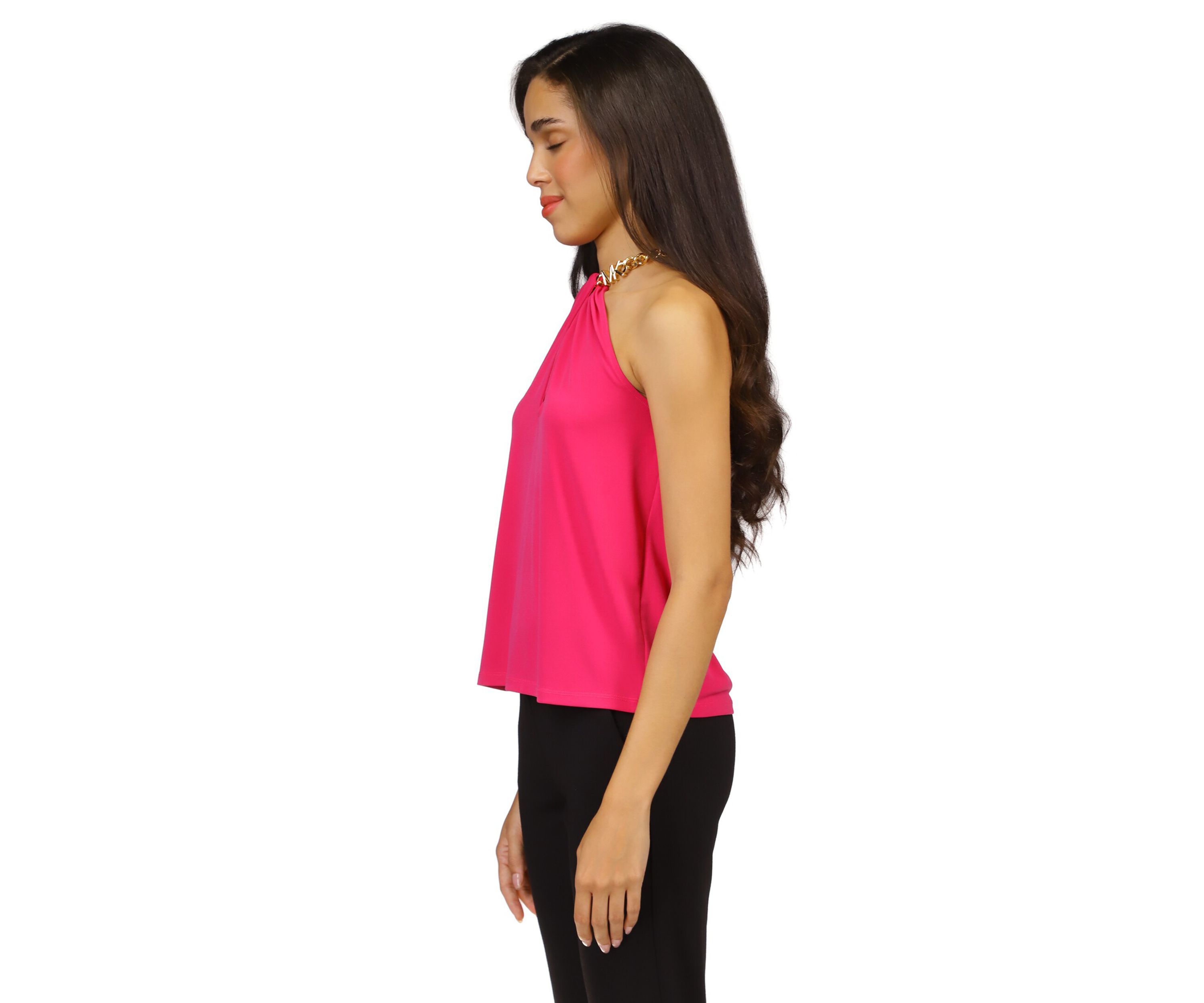 Womens Chain Neck Halter Tank Top