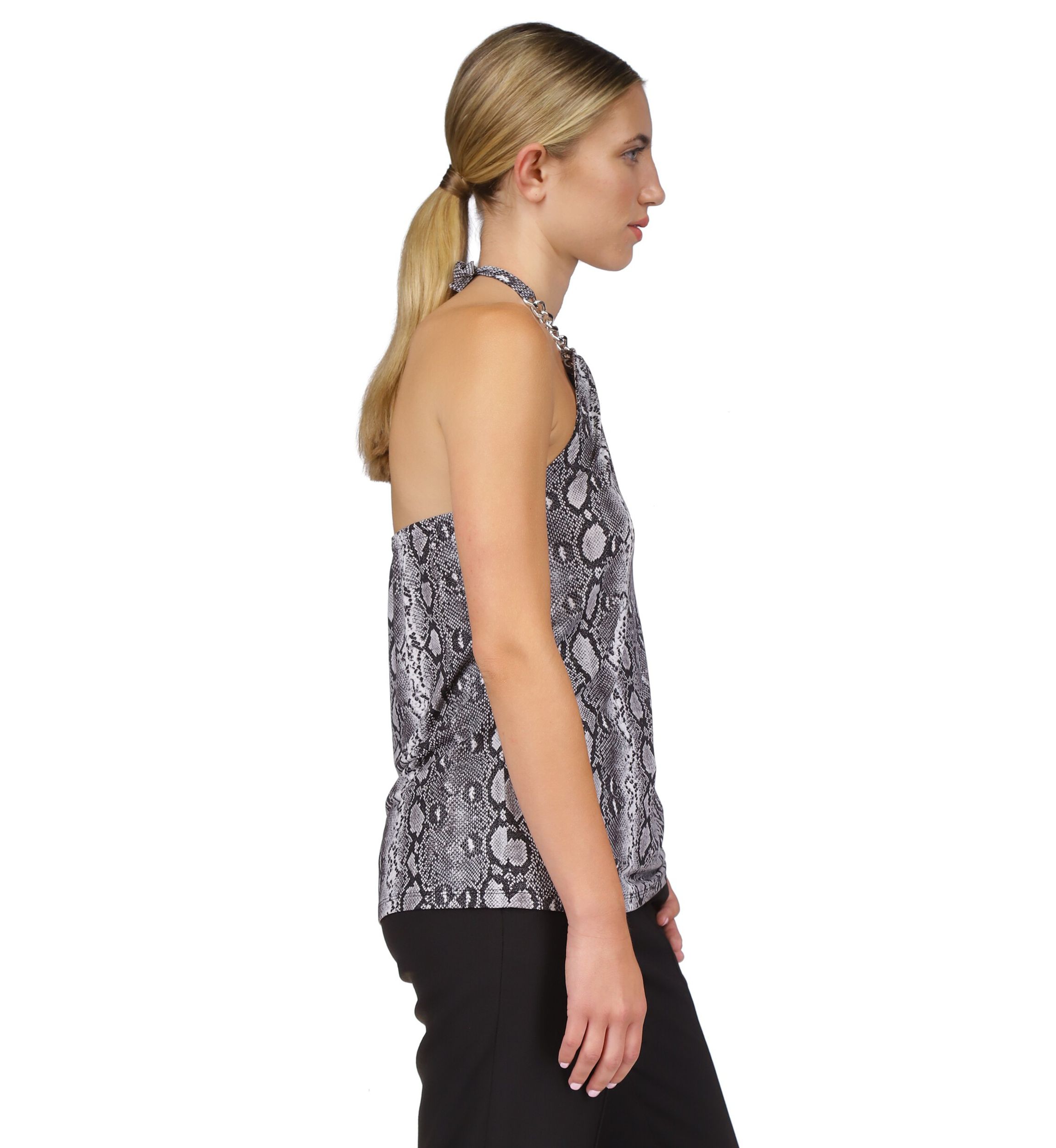 Womens Chain Neck Halter Tank