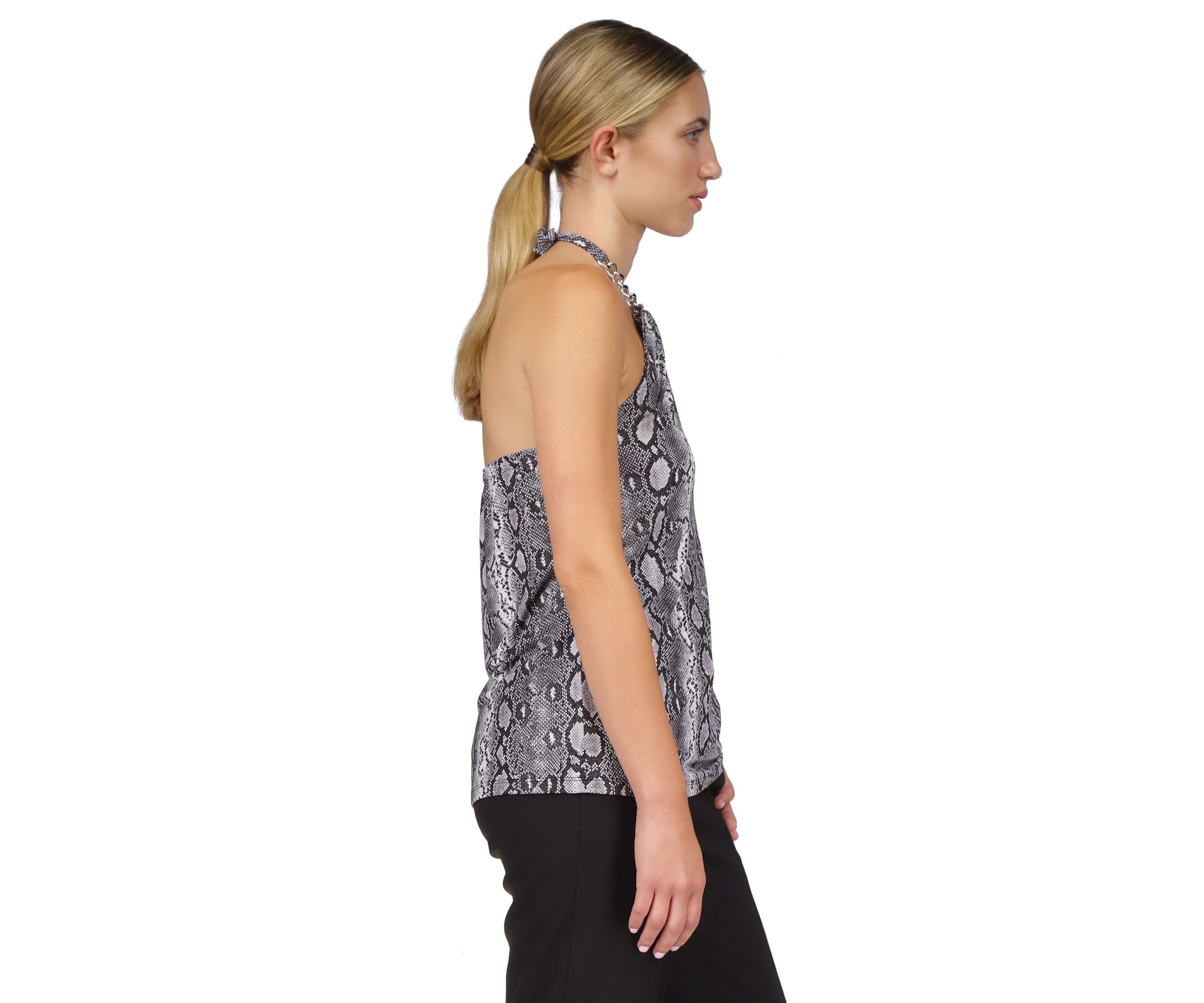 Womens Chain Neck Halter Tank