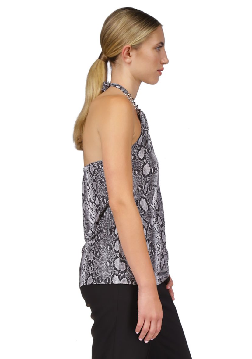 Womens Chain Neck Halter Tank