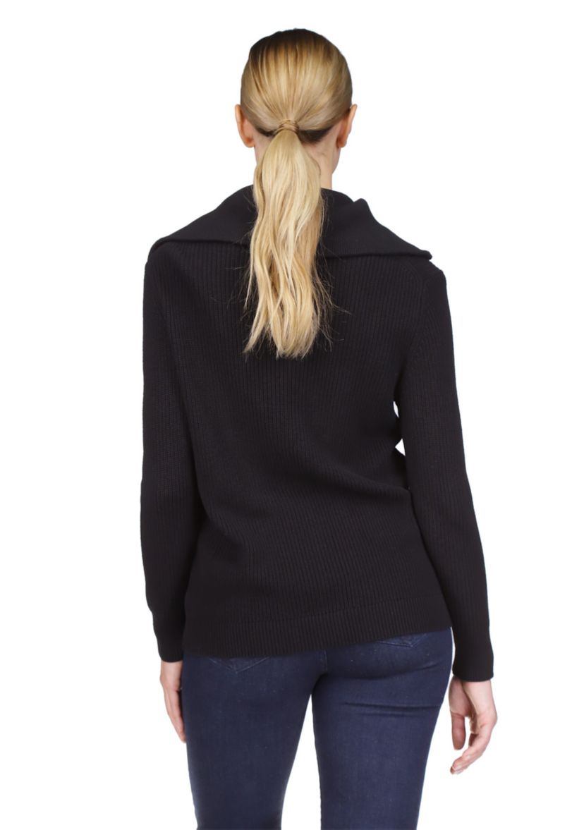 Womens Half Zip Shaker Sweater 