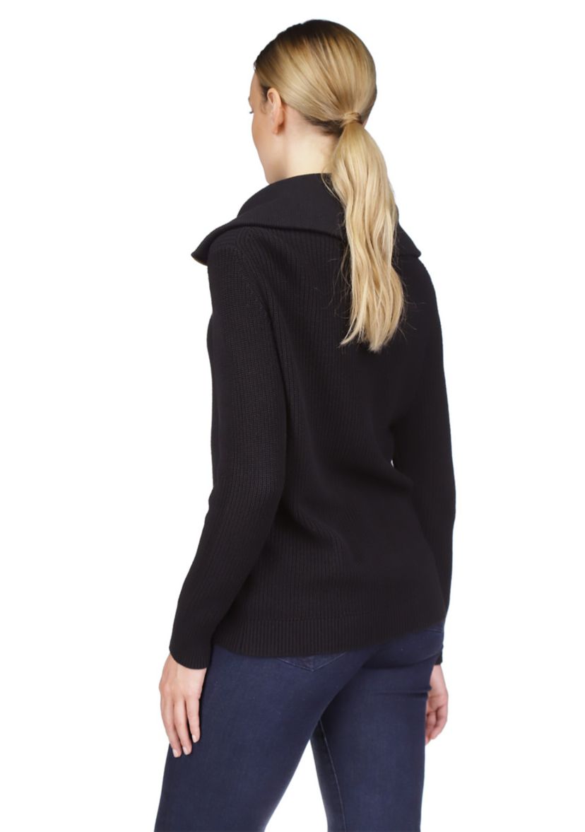 Womens Half Zip Shaker Sweater 