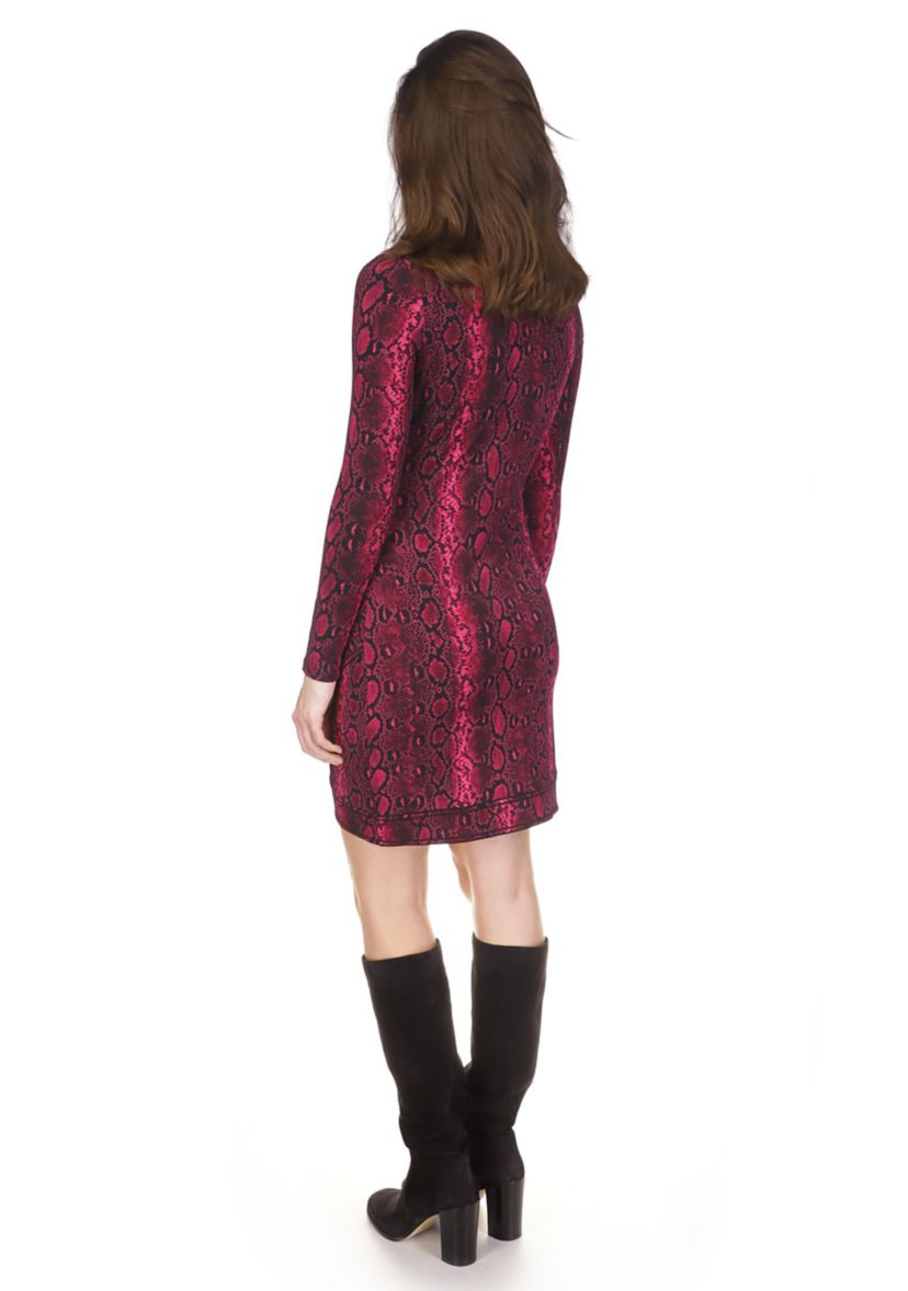 Womens Crossover Border Mini Dress 