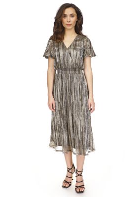 MICHAEL Michael Kors Women's Smocked Plisse Midi Dress, X-Large -  0196237311597