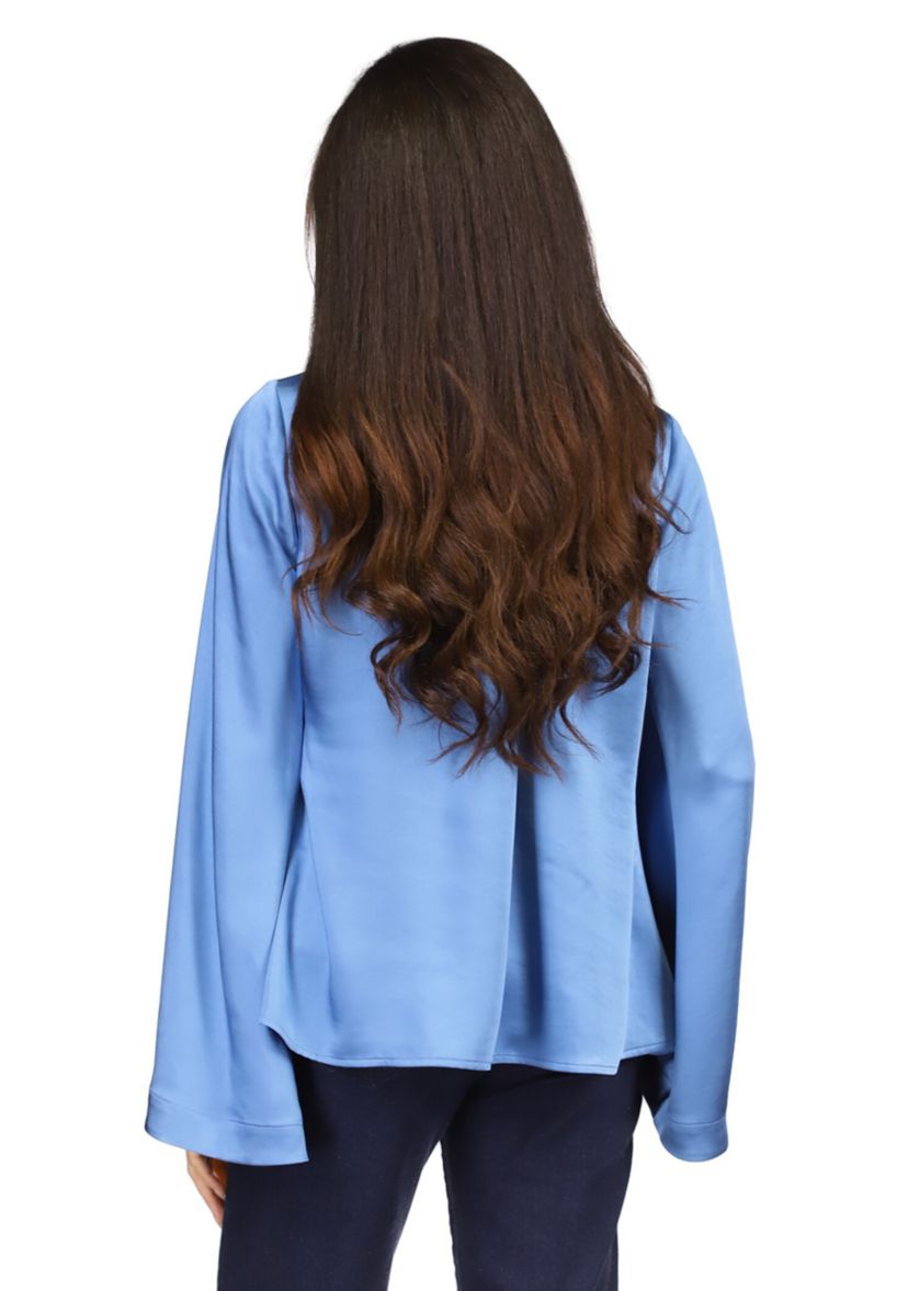 Womens Satin Bell Sleeve Chain Top
