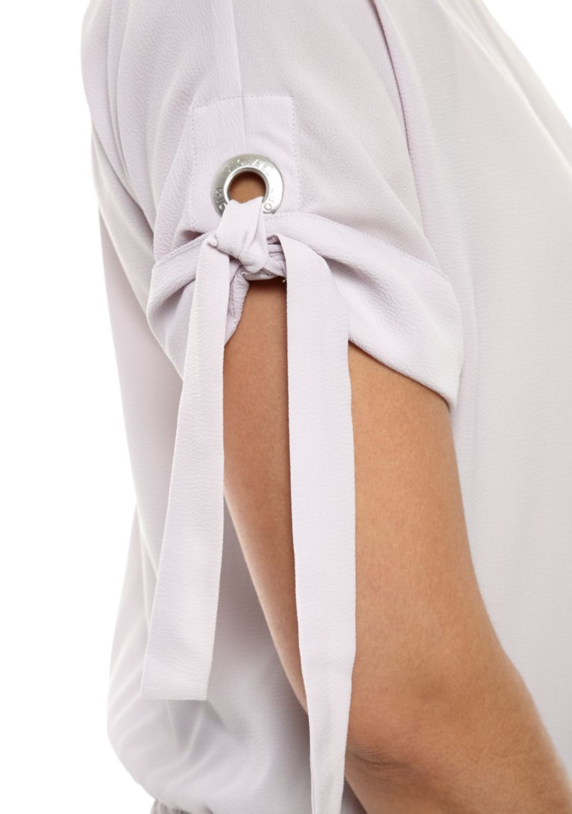 Womens Smock Waist Kimono Sleeve Blouse