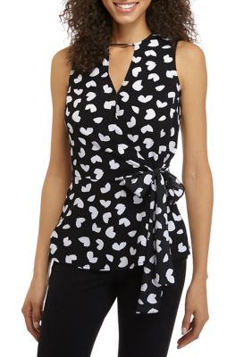 MICHAEL Michael Kors Women's Sleeveless Petal Wrap Blouse | belk