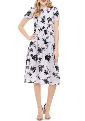 MICHAEL Michael Kors Women's Floral Pintuck Midi Dress | belk