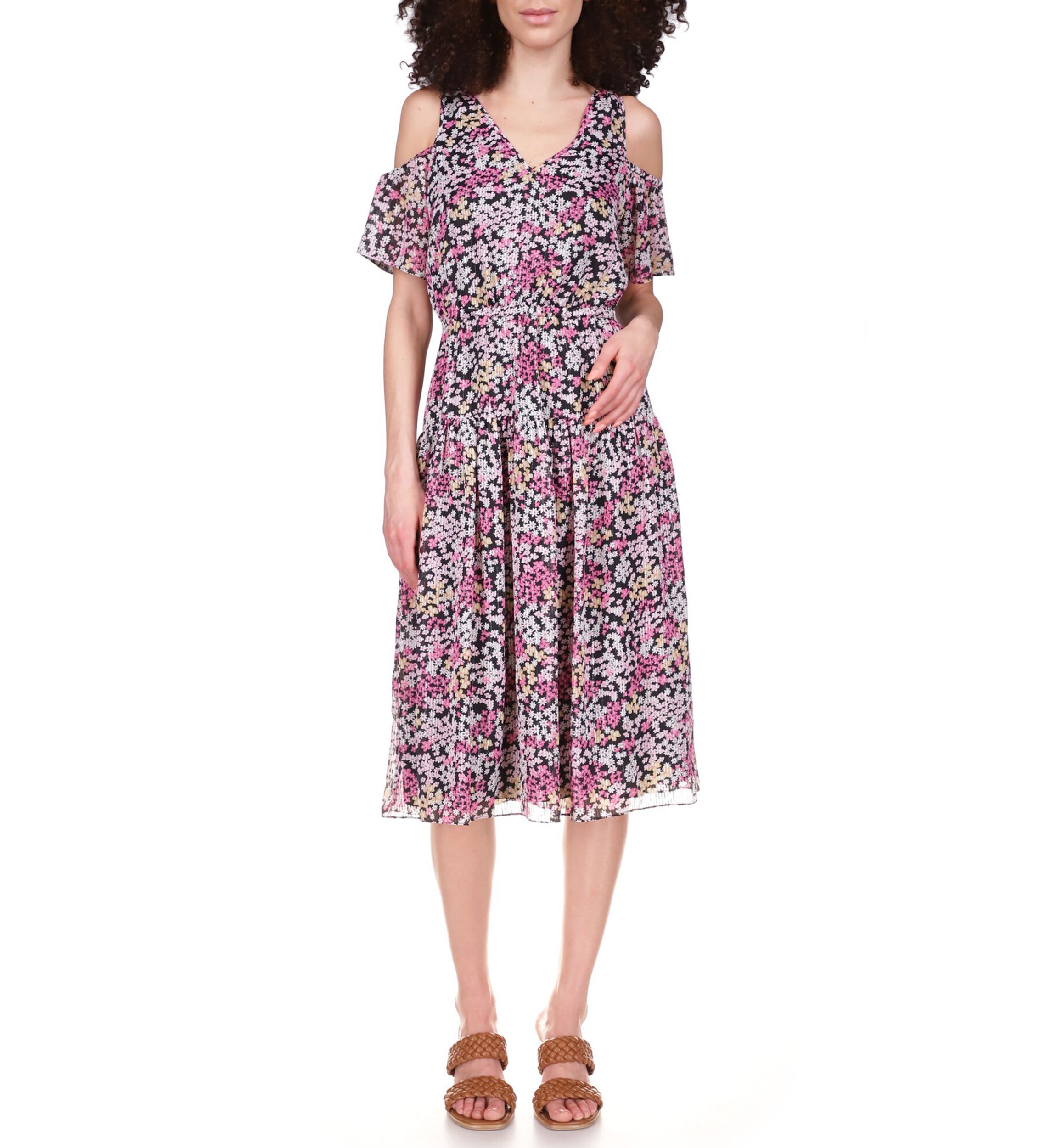Womens Cami Mini Floral Tie Front Satin Midi Dress 