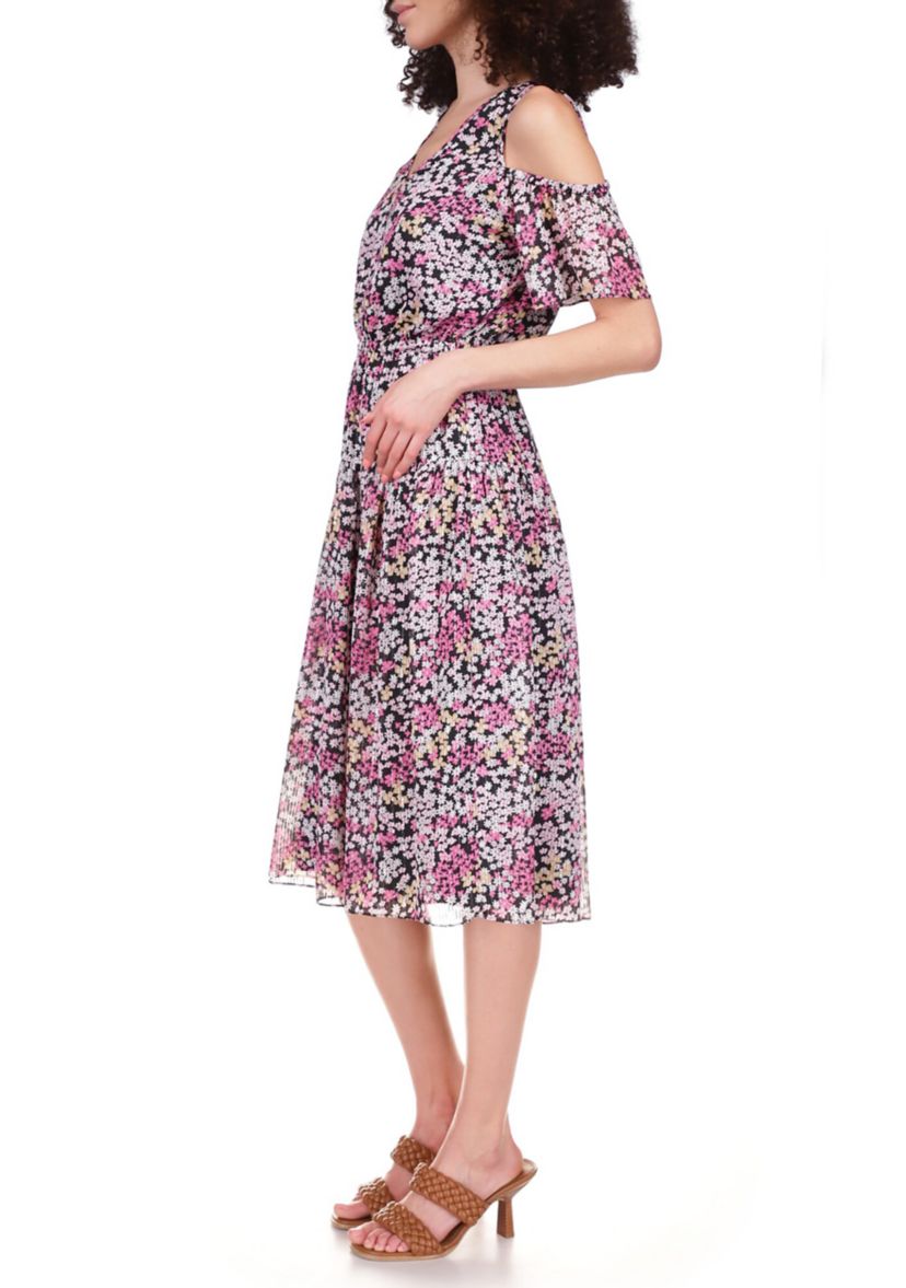 Womens Cami Mini Floral Tie Front Satin Midi Dress 