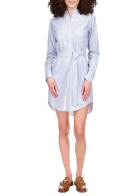 MICHAEL Michael Kors Women's Long Sleeve Stripe Shirt Dress | belk