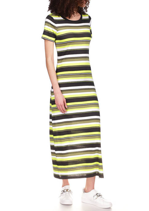 MICHAEL Michael Kors Womens Short Sleeve Multi Stripe