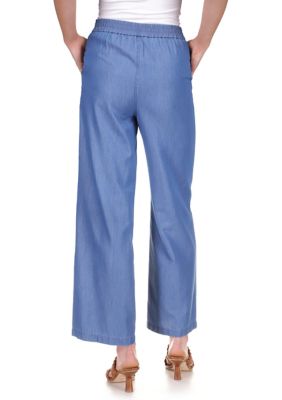 Pre-owned MICHAEL Michael Kors Wide-Leg Chambray Pants