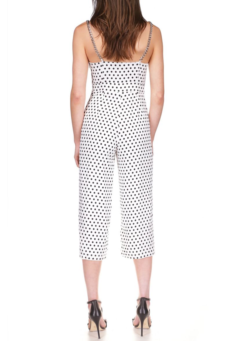 Womens Classic Dot Tie Jumpsuit