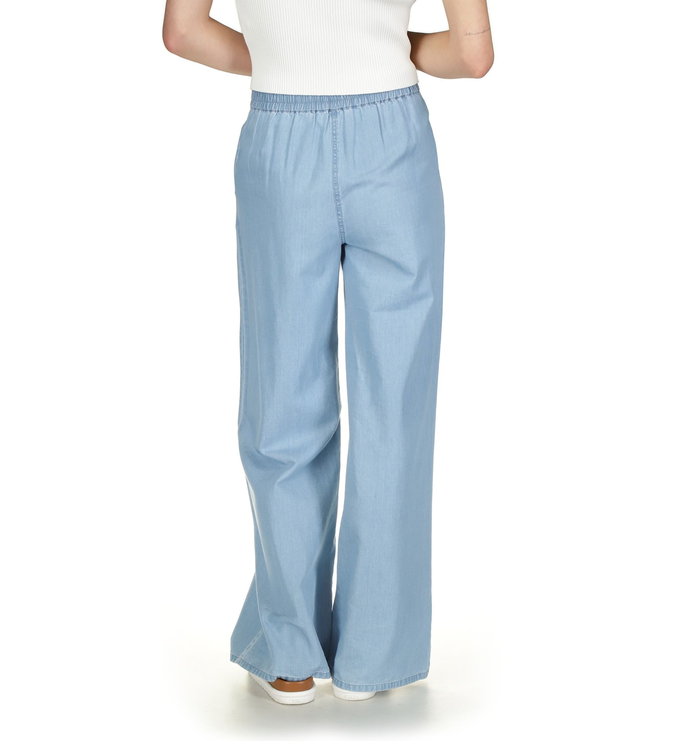 Womens Wide Leg Tencel Pants