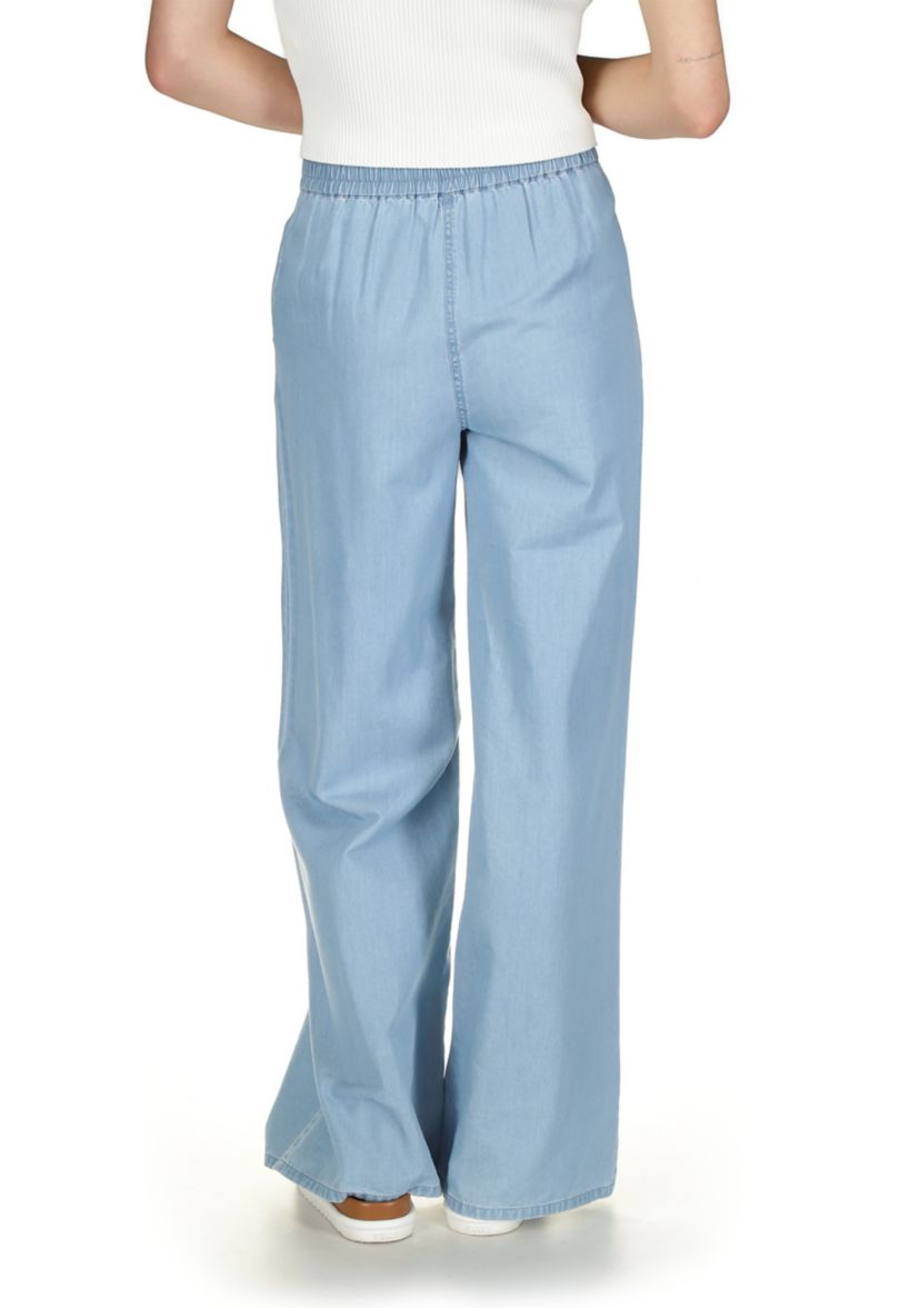 Womens Wide Leg Tencel Pants