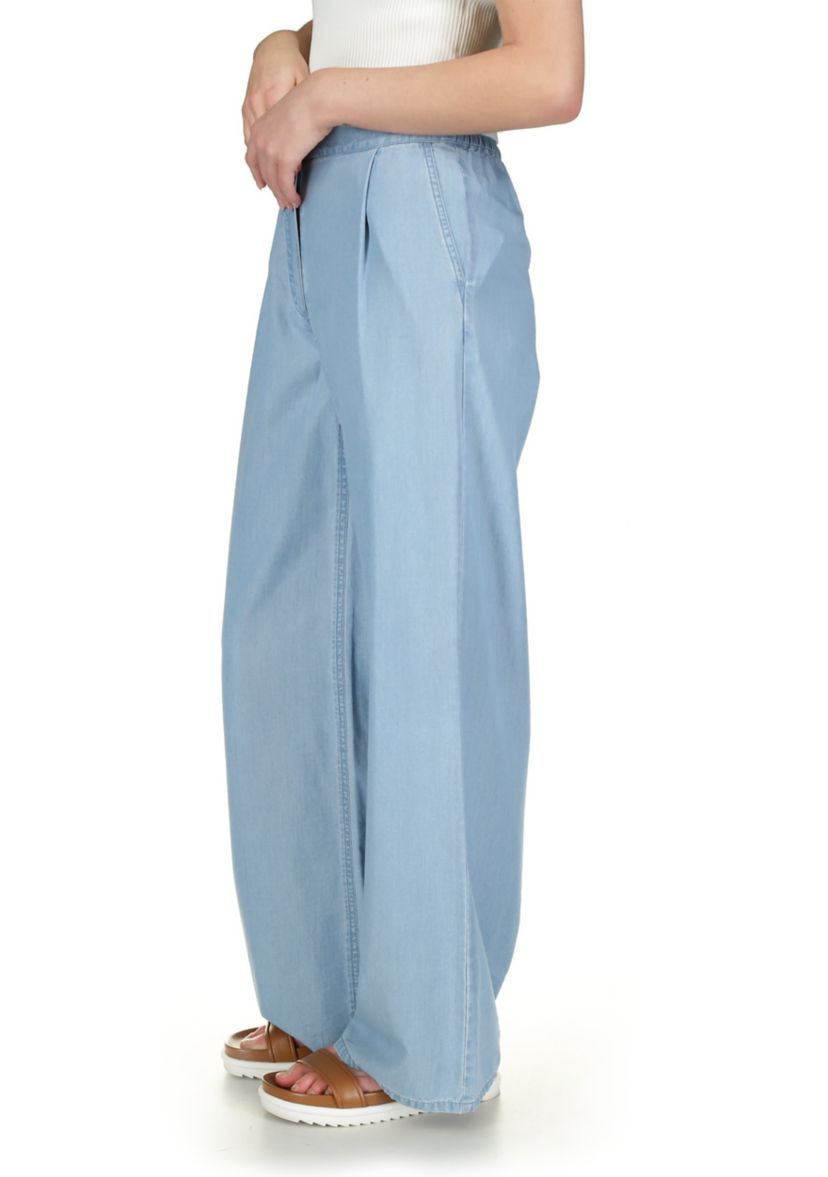 Womens Wide Leg Tencel Pants