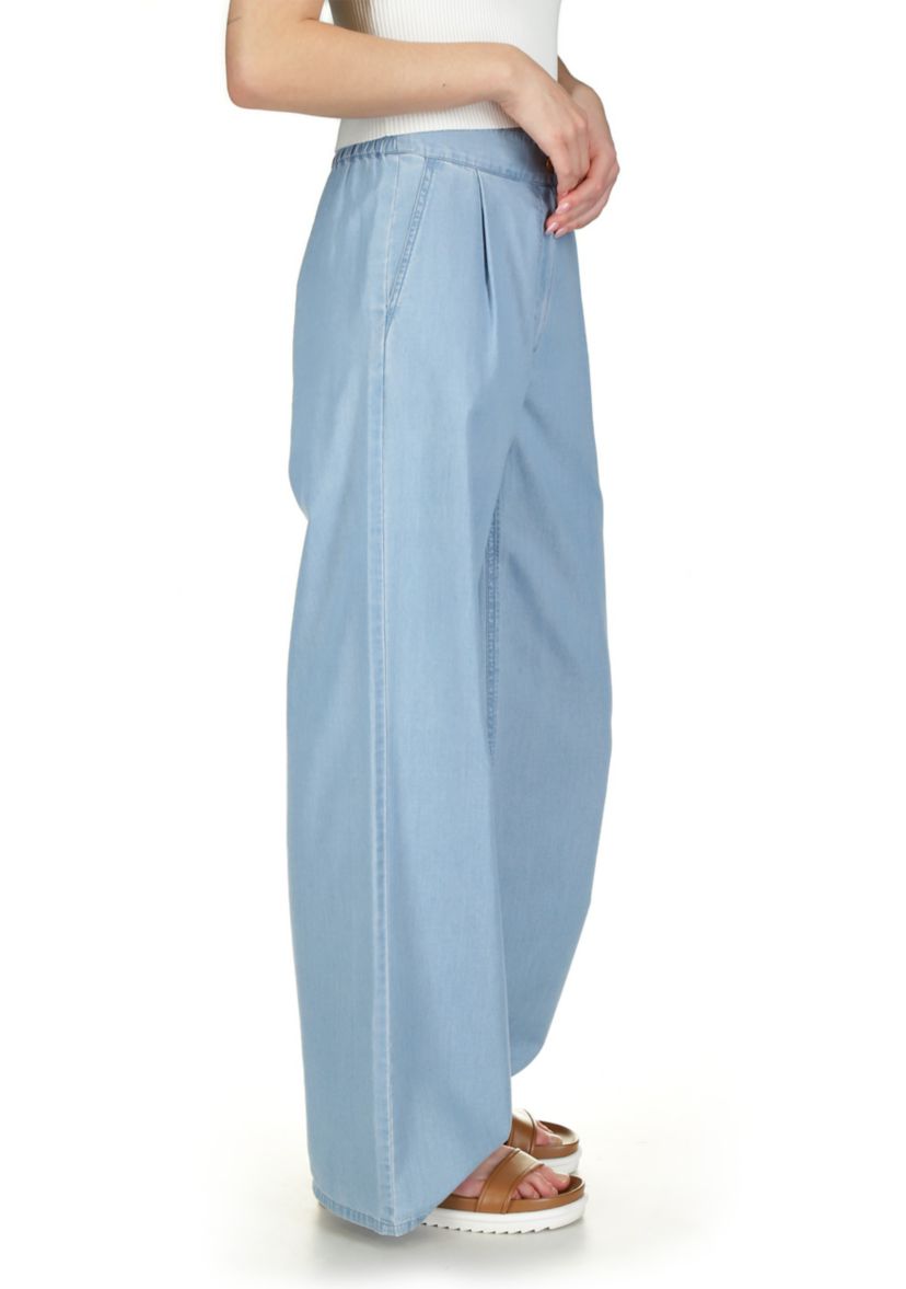 Womens Wide Leg Tencel Pants