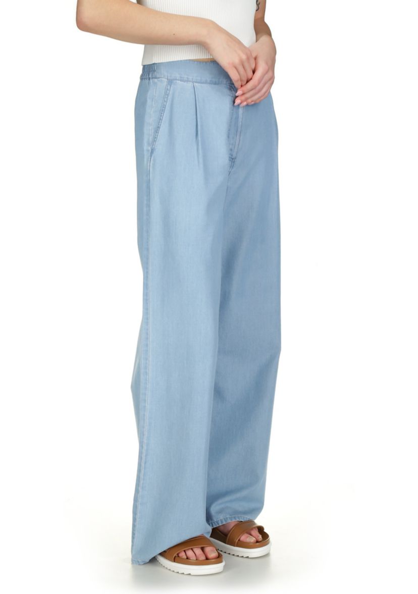 Womens Wide Leg Tencel Pants