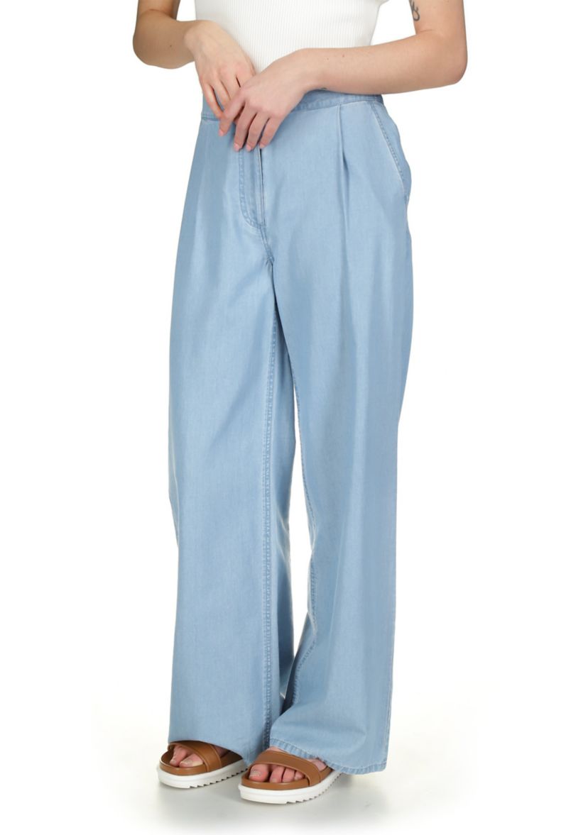 Womens Wide Leg Tencel Pants