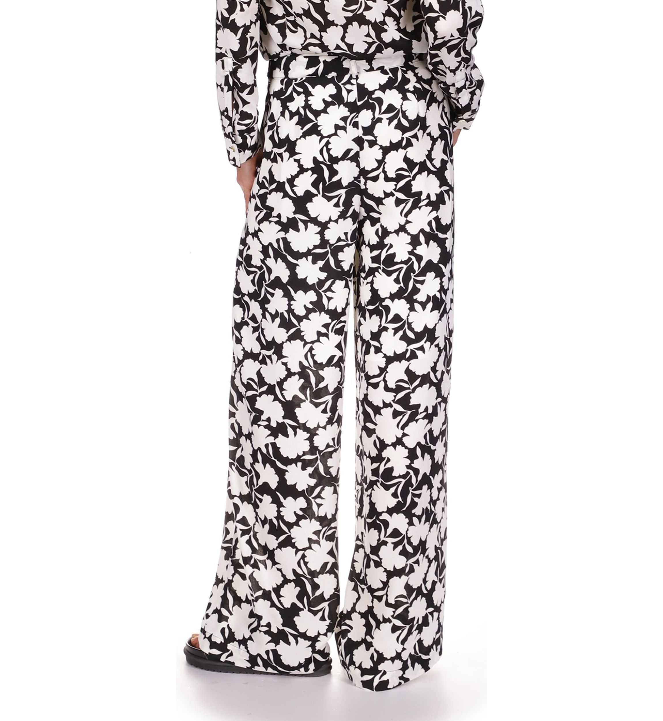 Womens Floral Wide Leg Soft Pants