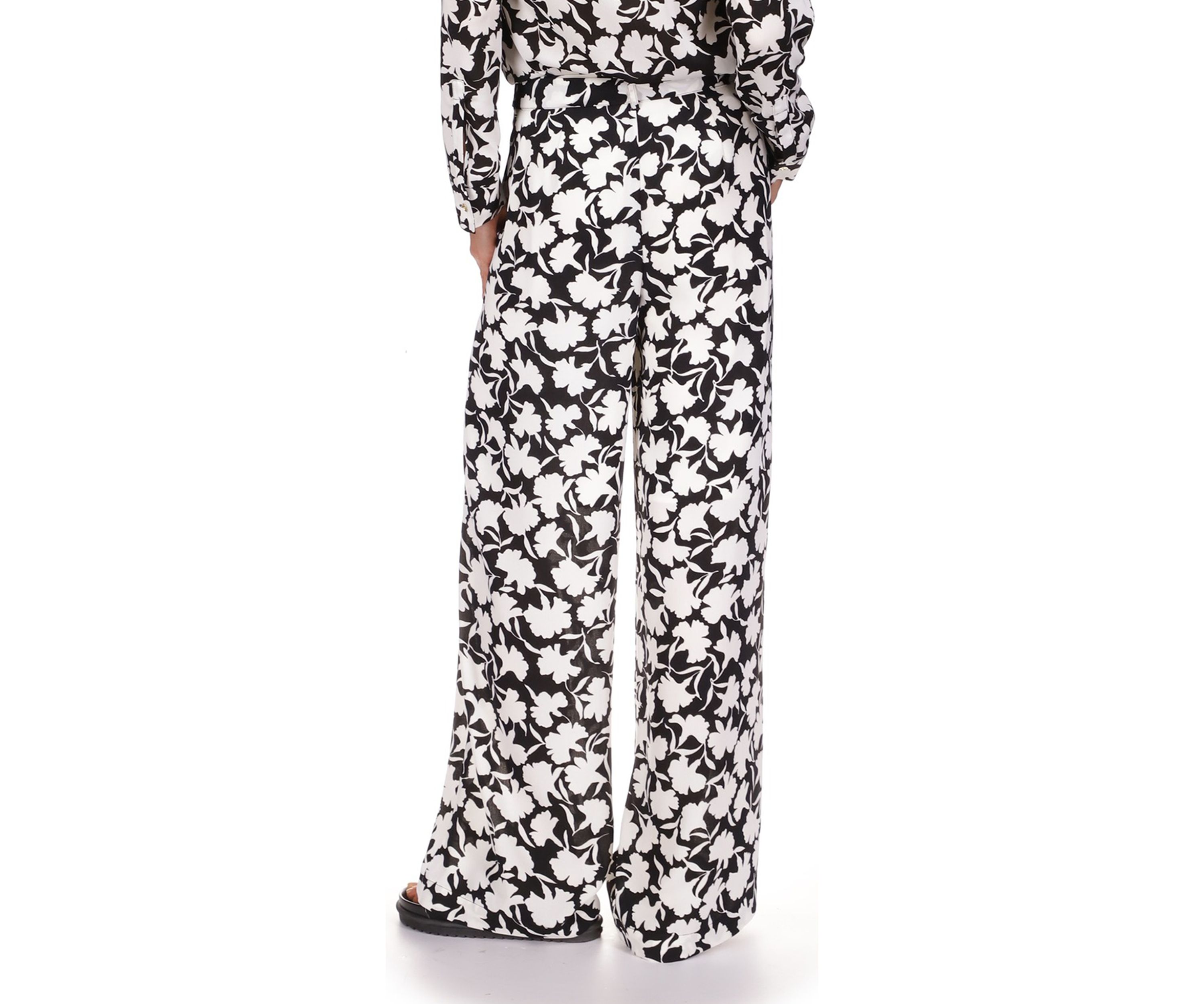 Womens Floral Wide Leg Soft Pants