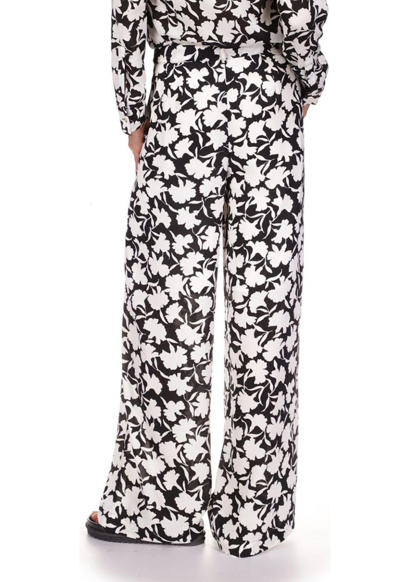 Womens Floral Wide Leg Soft Pants