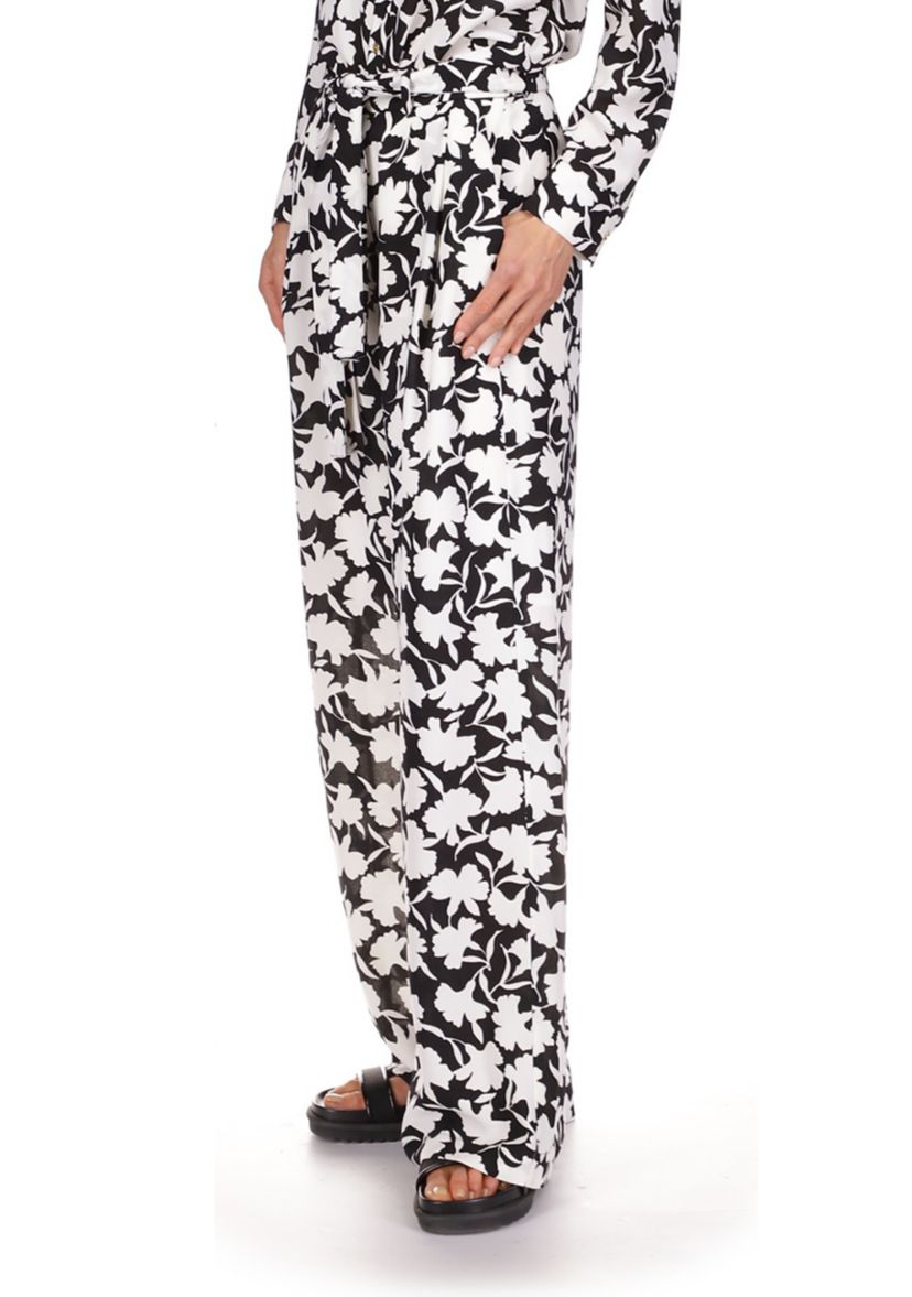 Womens Floral Wide Leg Soft Pants