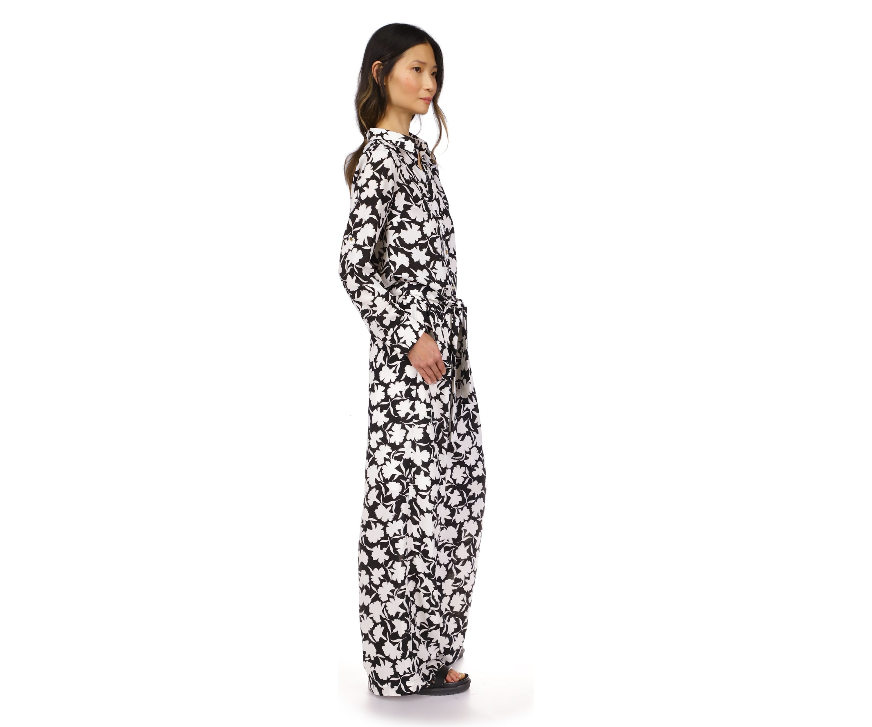 Womens Floral Wide Leg Soft Pants