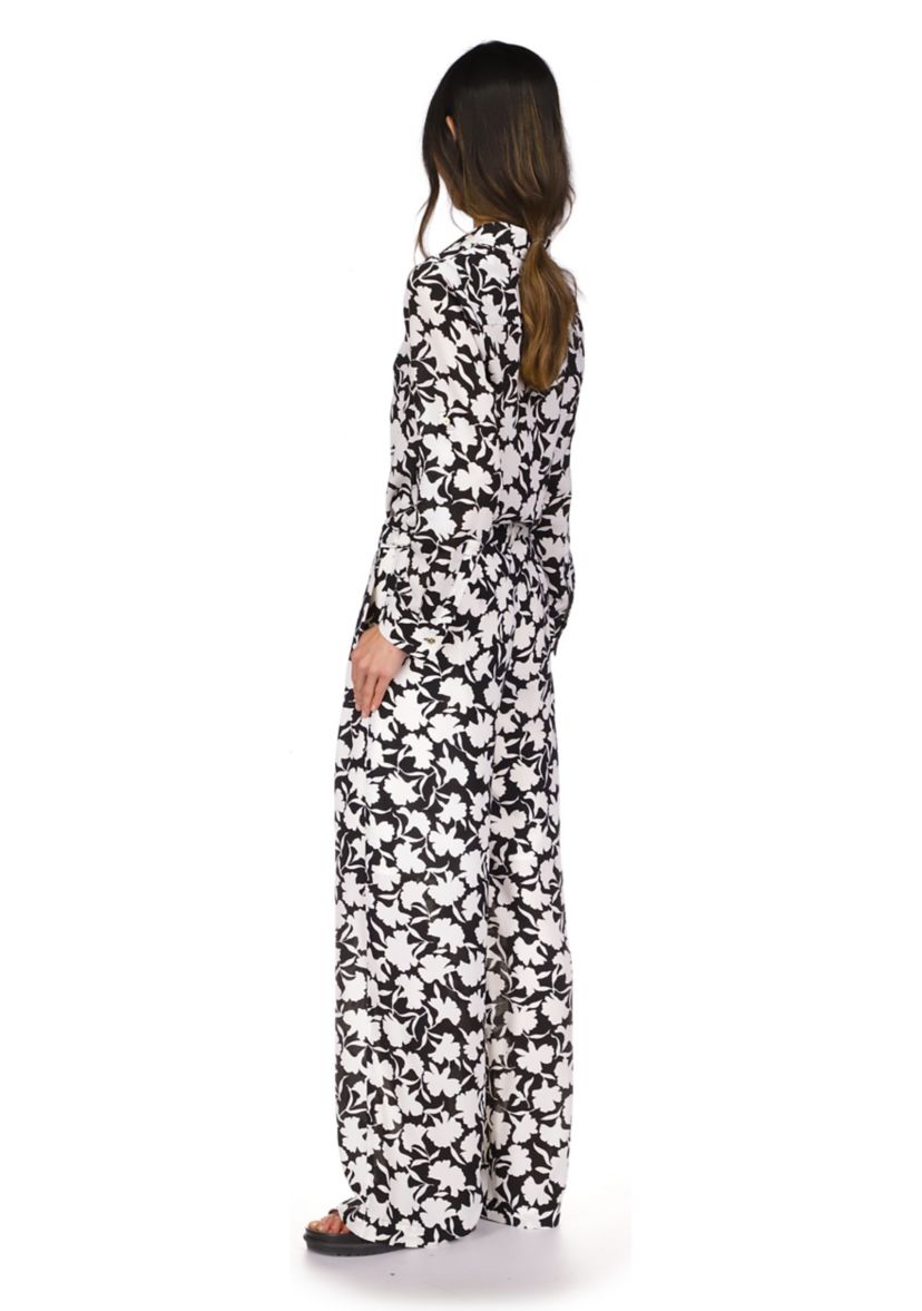 Womens Floral Wide Leg Soft Pants