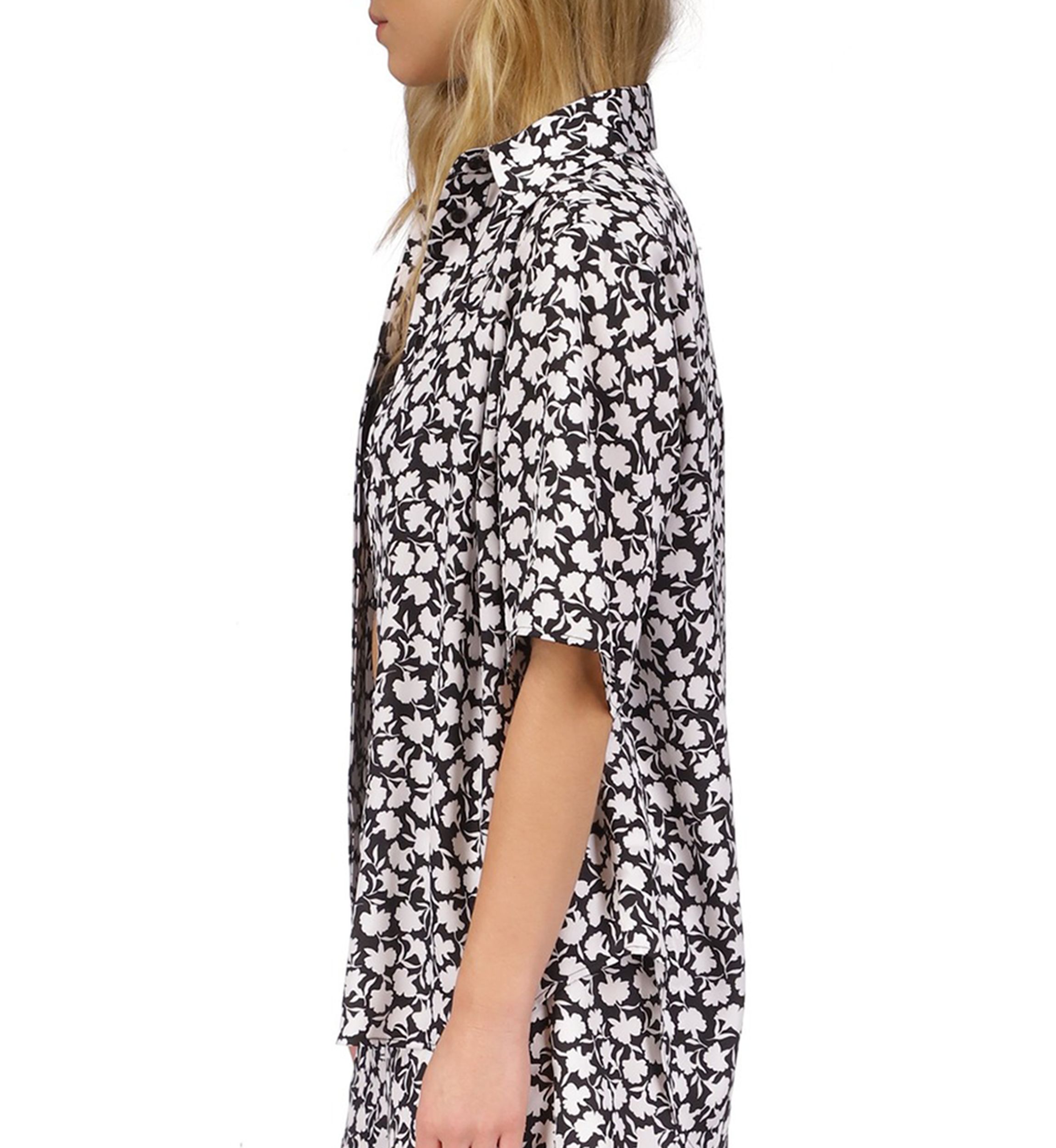 Womens Short Sleeve Button Front Shirt