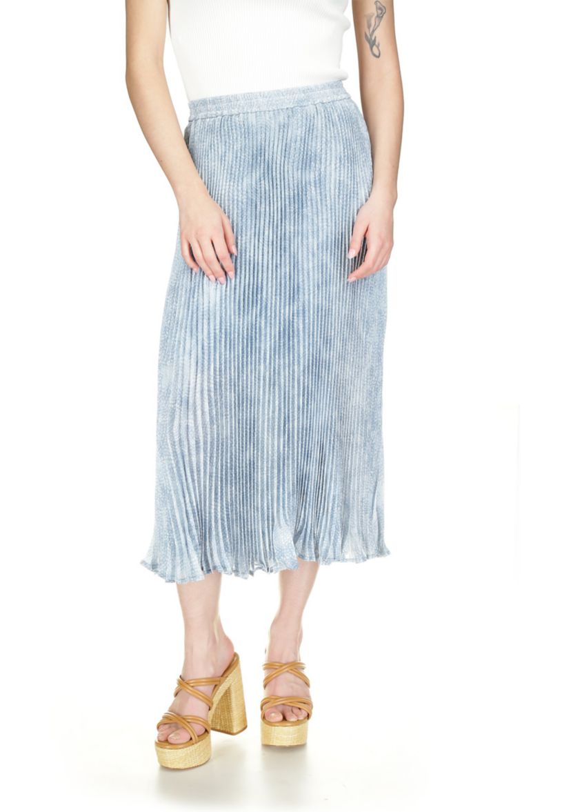 Womens Petal Pleat Midi Skirt