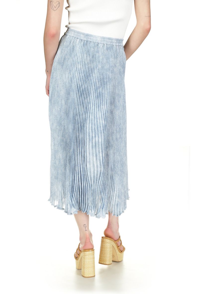 Womens Petal Pleat Midi Skirt