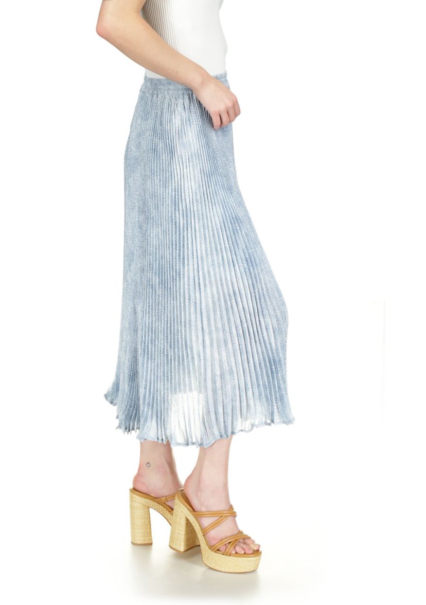 Womens Petal Pleat Midi Skirt