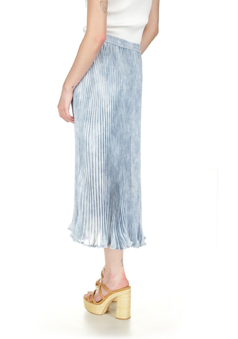Womens Petal Pleat Midi Skirt