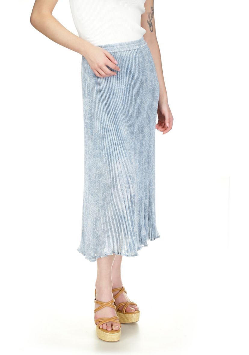 Womens Petal Pleat Midi Skirt